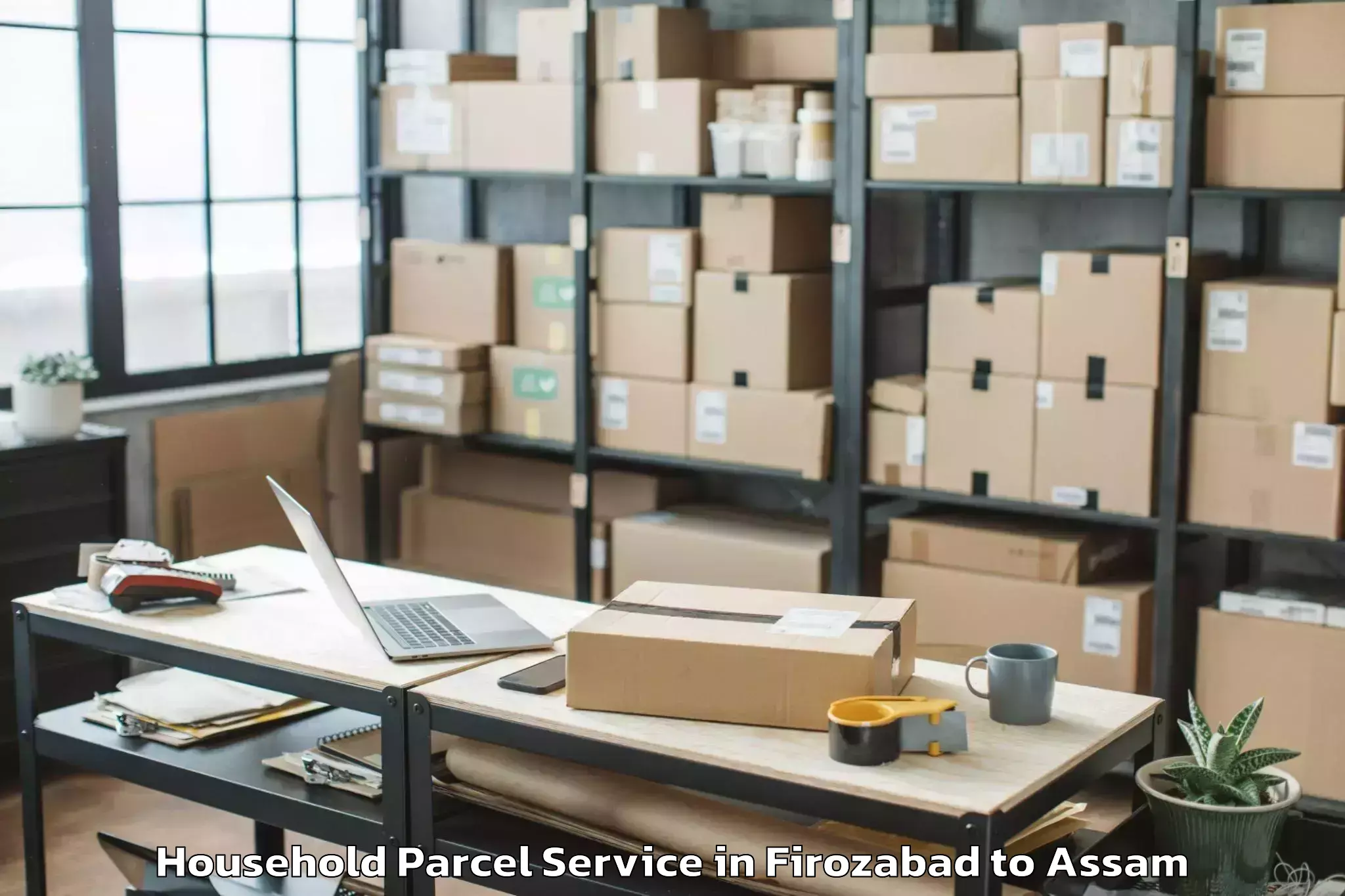 Book Firozabad to Baihata Chariali Household Parcel Online